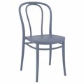 Calle Victor Resin Outdoor Chair, Dark Gray CA3448985